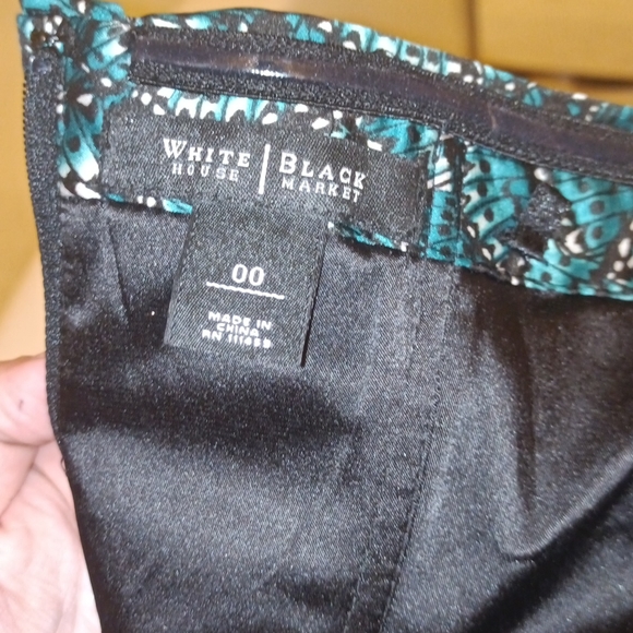 COPY - WHBM-EUC-TEAL&BLACK- BUTTERFLY.PRINT-BUSTIER/CORSET-SIZE:00 - Picture 8 of 9